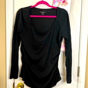 Liz Lange Maternity Black Casual Top Sx XL
